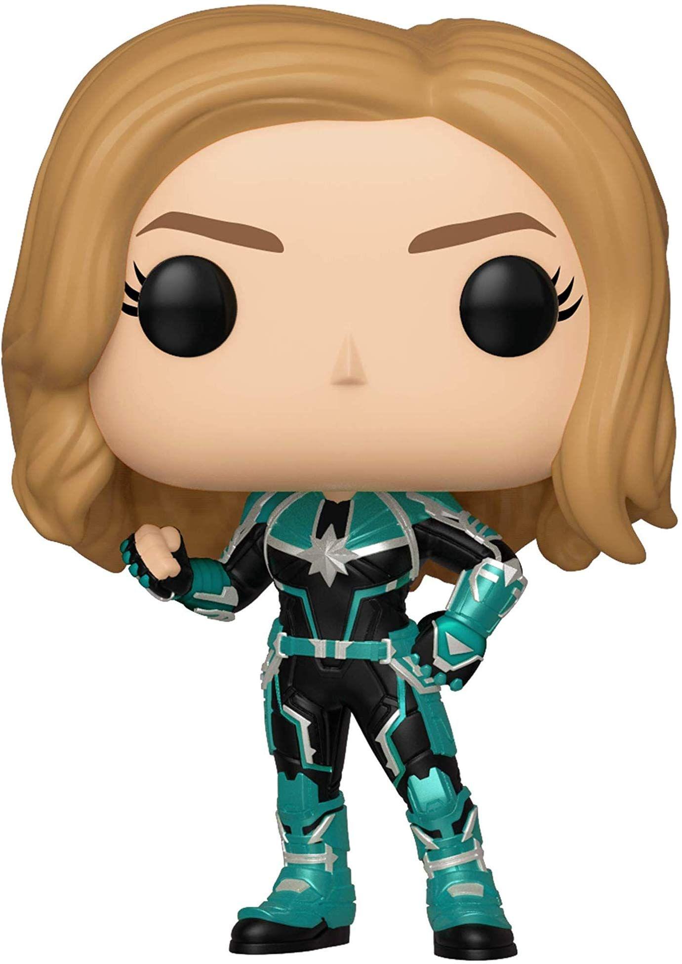 Alt View 1. Funko - Marvel Captain Marvel Funko POP Vinyl Figure | Vers Unmasked - Blue.