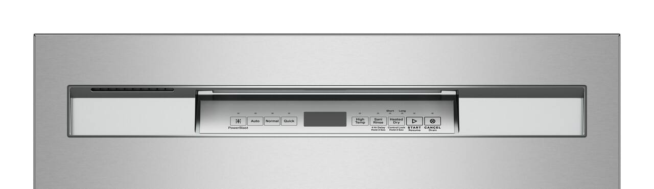 Auto, Normal, Quick, PowerBlast, High, Sani, Heated, Pra Dry, V, START, CANCEL