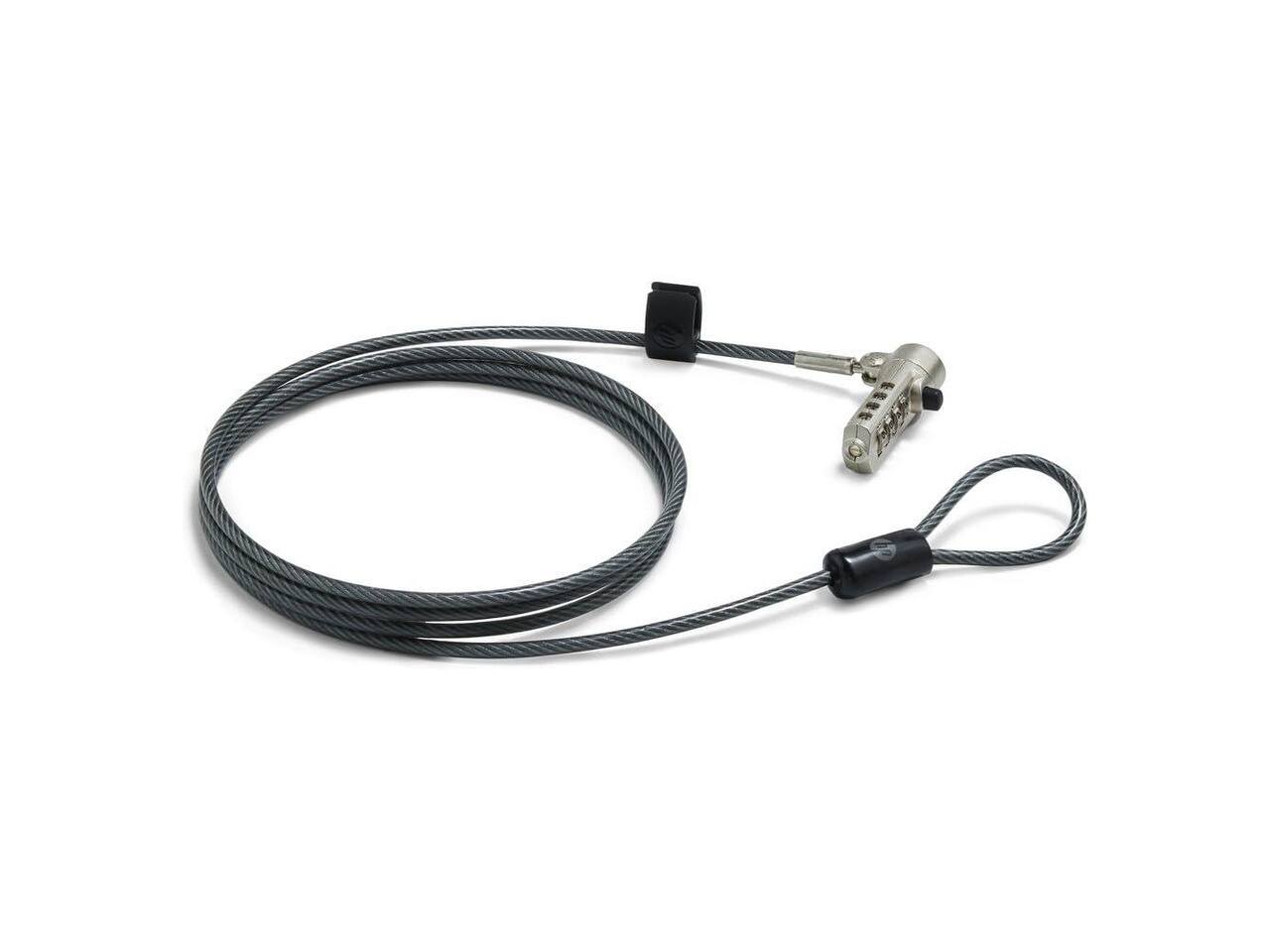 Alt View 5. HP - HP Essential Nano Combination Cable Lock - 6 ft Cable - 4-digit - Combination Lock - Vinyl, Galvanized Steel - For.