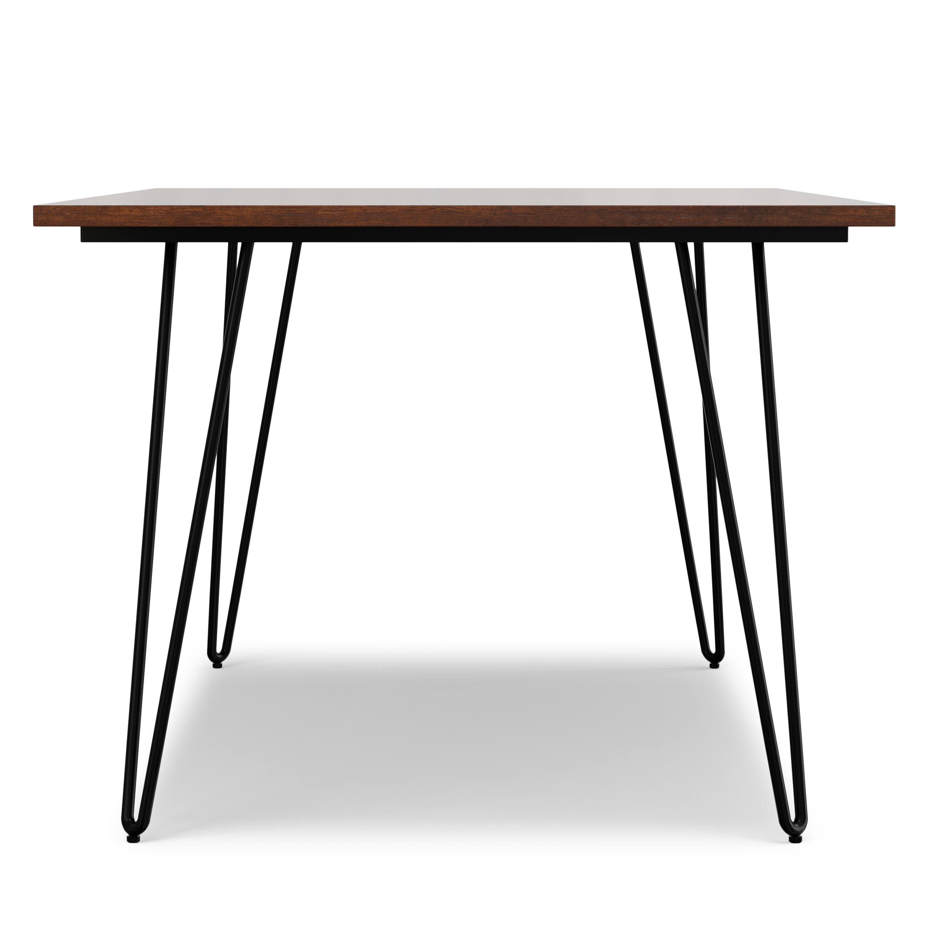 Alt View 1. Simpli Home - Hunter SOLID MANGO WOOD and Metal 66 inch x 40 inch Rectangle Industrial Dining Table in Umber Brown - Umber Brown.