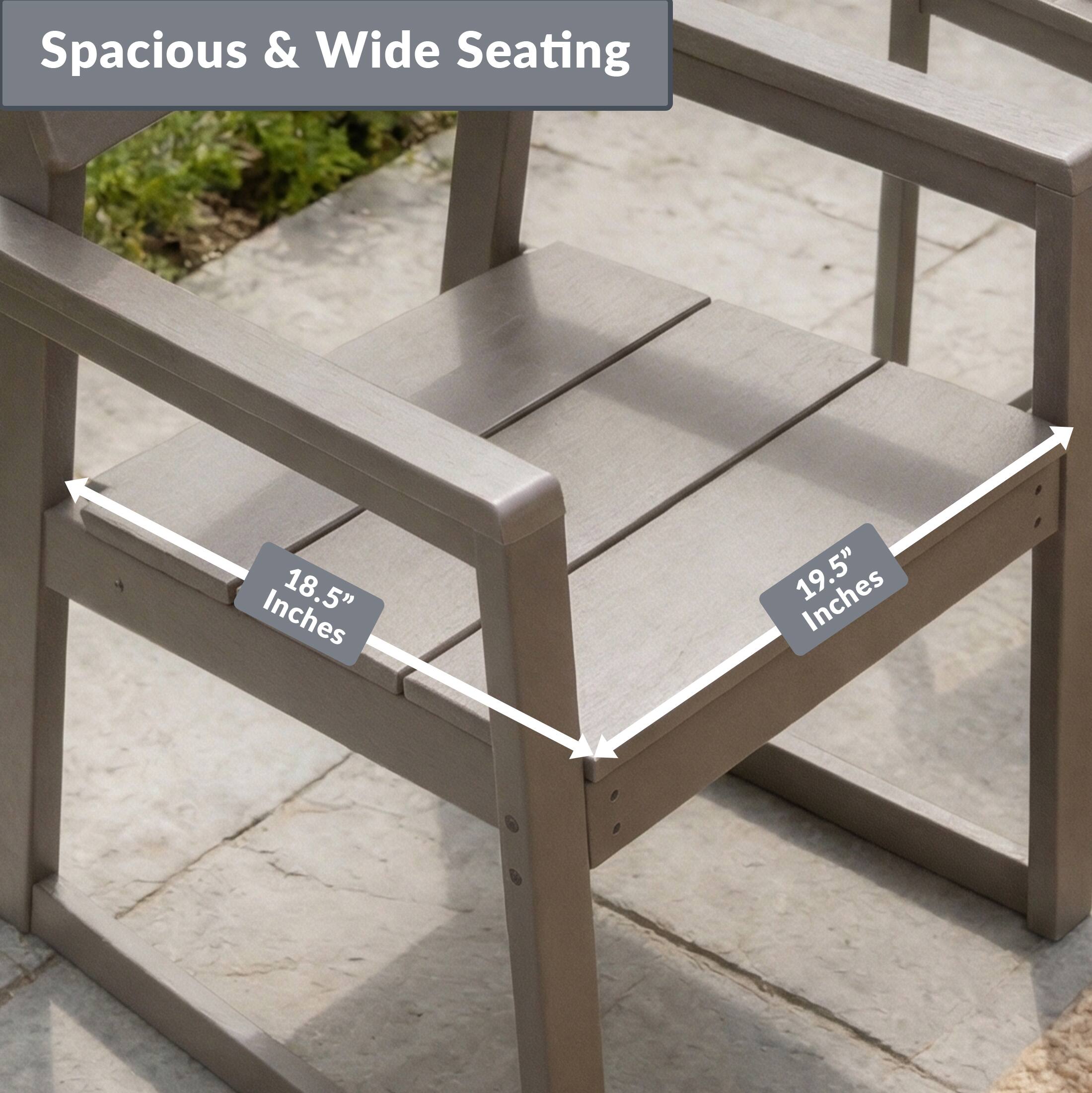 Spacious & Wide Seating  
18.5" Inches  
19.5" Inches