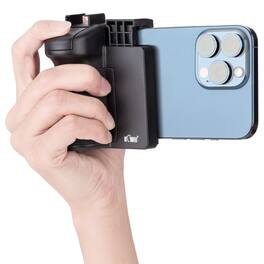 HM 1810 - Travel Smartphone Handle With Remote Cold Shoe Adapter For 17 16 15 Pro Max S24 S25 - Phone Camera Grip