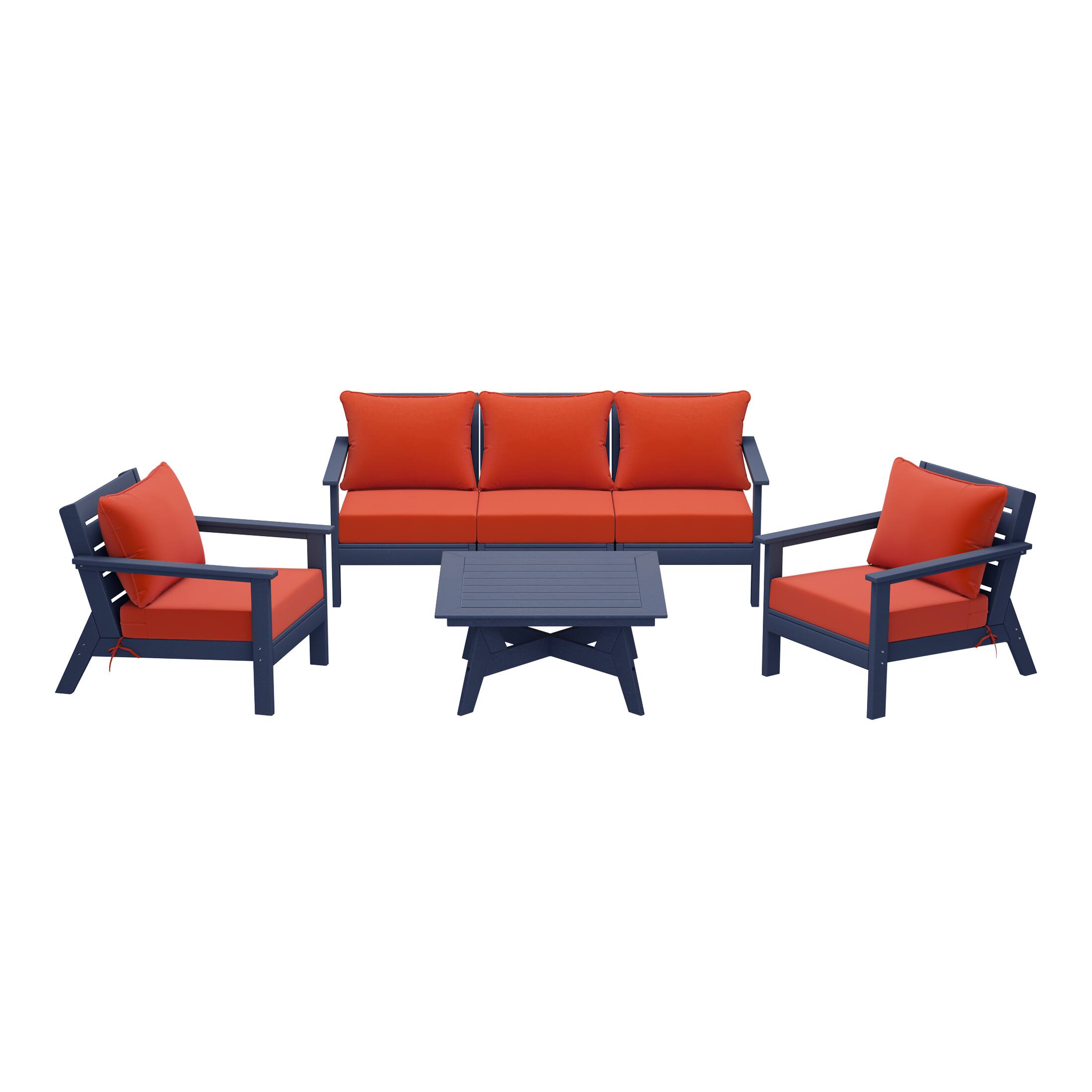 Navy Blue/Orange