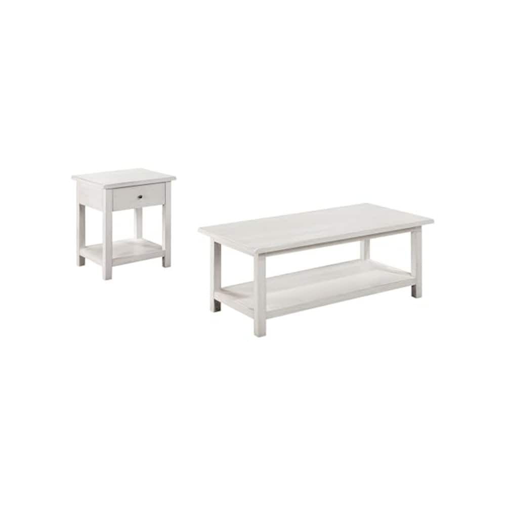 Coaster Co. of America - Payne 2-piece Coffee and 1-drawer End Table Set - White