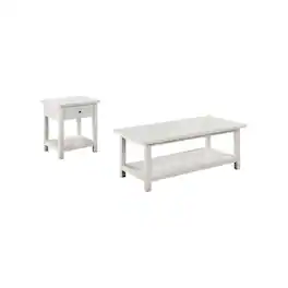 Coaster Co. of America - Payne 2-piece Coffee and 1-drawer End Table Set - White