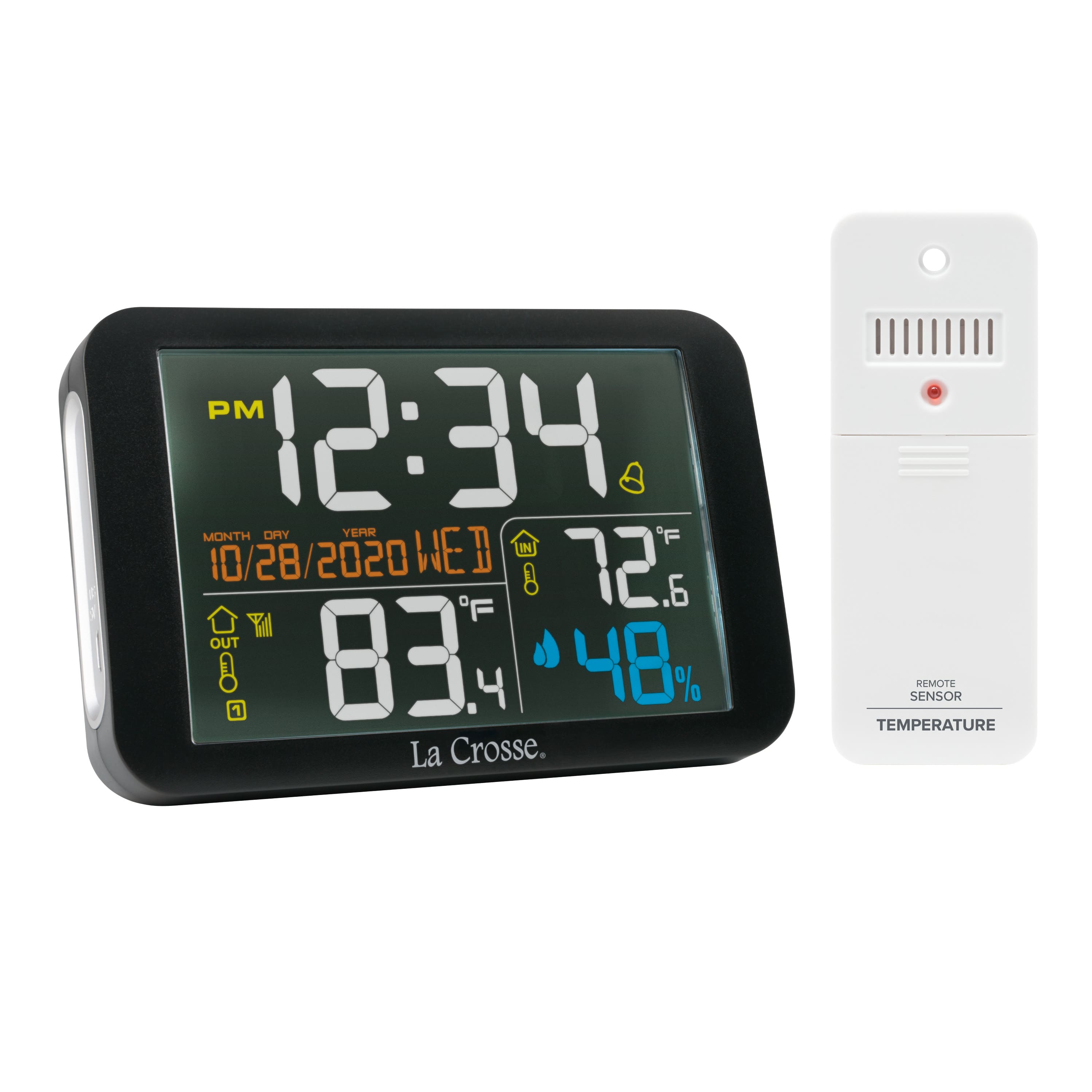 La Crosse Technology - Wireless Digital Color Weather Station with Time - Black