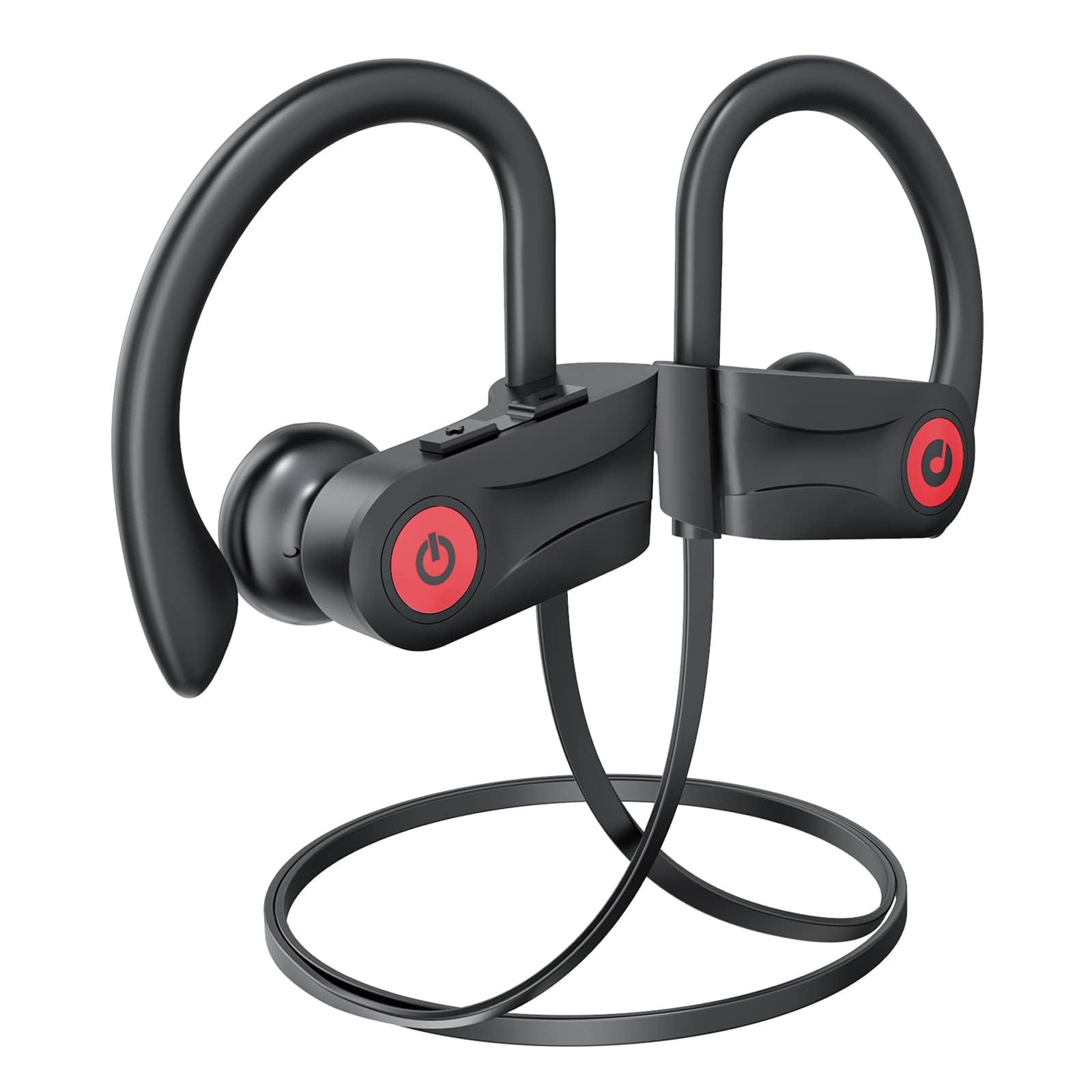 Front. GlowWise - Bluetooth 5.3 Wireless Earbuds 16H Playtime, HD Deep Bass, IPX7 Waterproof, Ideal for Running Workout Sports - Blank.