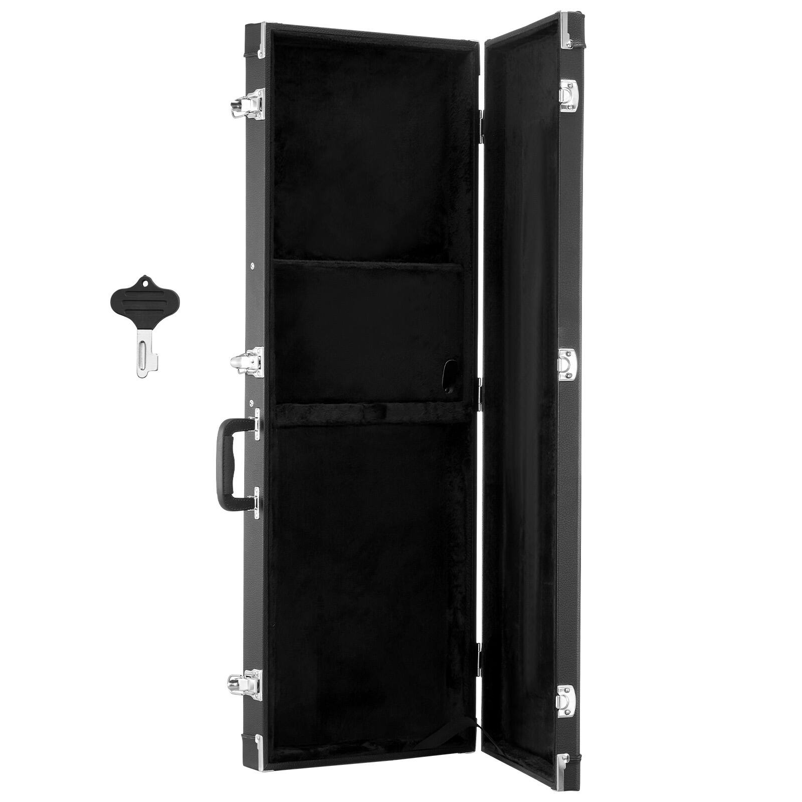 Alt View 5. VEVOR - Electric Guitar Hard Case, 41.3 Inch, Rectangle Wooden Hard-Shell Protective Carrying Case, with Lock Latch, Padding - Black.