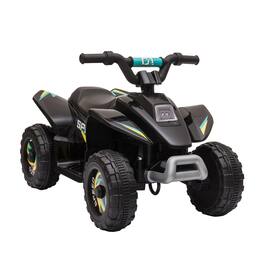 Ecooso - 6V Kids Electric ATV Ride-On Quad with Forward & Reverse, Rechargeable Battery, 4 Wheels for Toddlers - Black