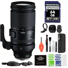 Tamron - 150-500mm f/5-6.7 Di III VXD Lens for Sony E with Advanced Accessory and Travel Bundle | AFA057S-700 - Black