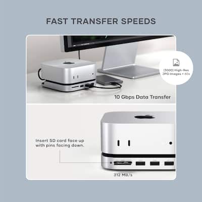 Satechi Stand & Hub USB C Docking Station for Mac Mini M4 with SSD Satechi Stand & Hub USB C Docking Station for Mac Mini M4 with SSD