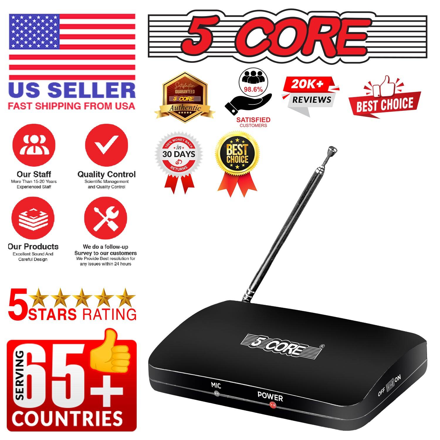 5 CORE 20K+ US SELLER GUARANTEED 98.6% 5 CORE REVIEWS FAST SHIPPING FROM USA Authentic BEST CHOICE. Our Staff More Than 15-20 Years Experienced. Sitan Quality Control Scientific Management and Quality Control. MONEY BACK 30 DAYS RETURNS. BEST CHOICE. Our Products Excellent Sound and Careful Design. We do a follow-up Survey to our customers. We Provide Best Resolution for any Issues within 24 hours. 5 STARS RATING. SERVING 65+ COUNTRIES. 5 CORE POWER ON/OFF.