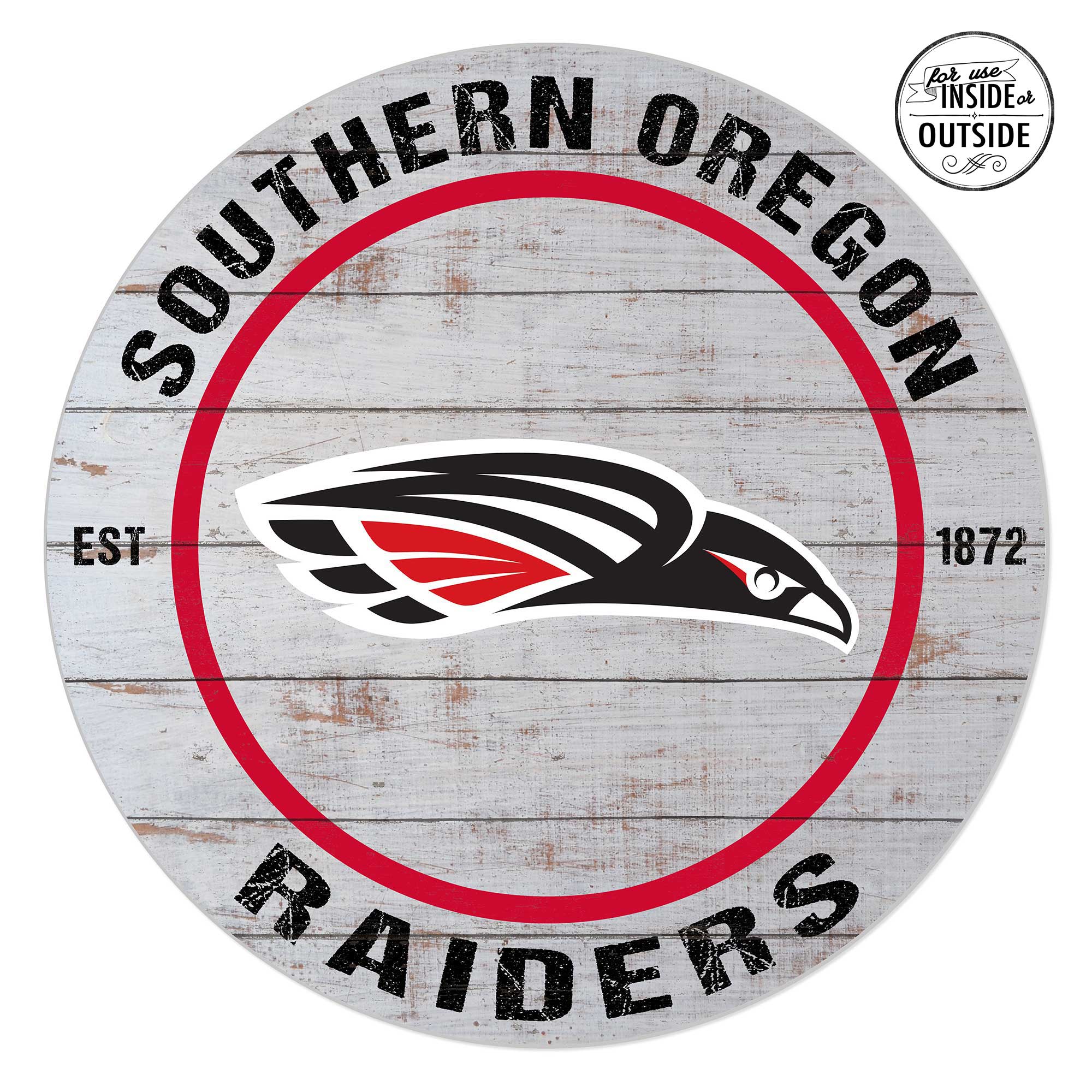 Southern Oregon Raiders 20'' x 20'' Indoor/Outdoor Weathered Circle Sign