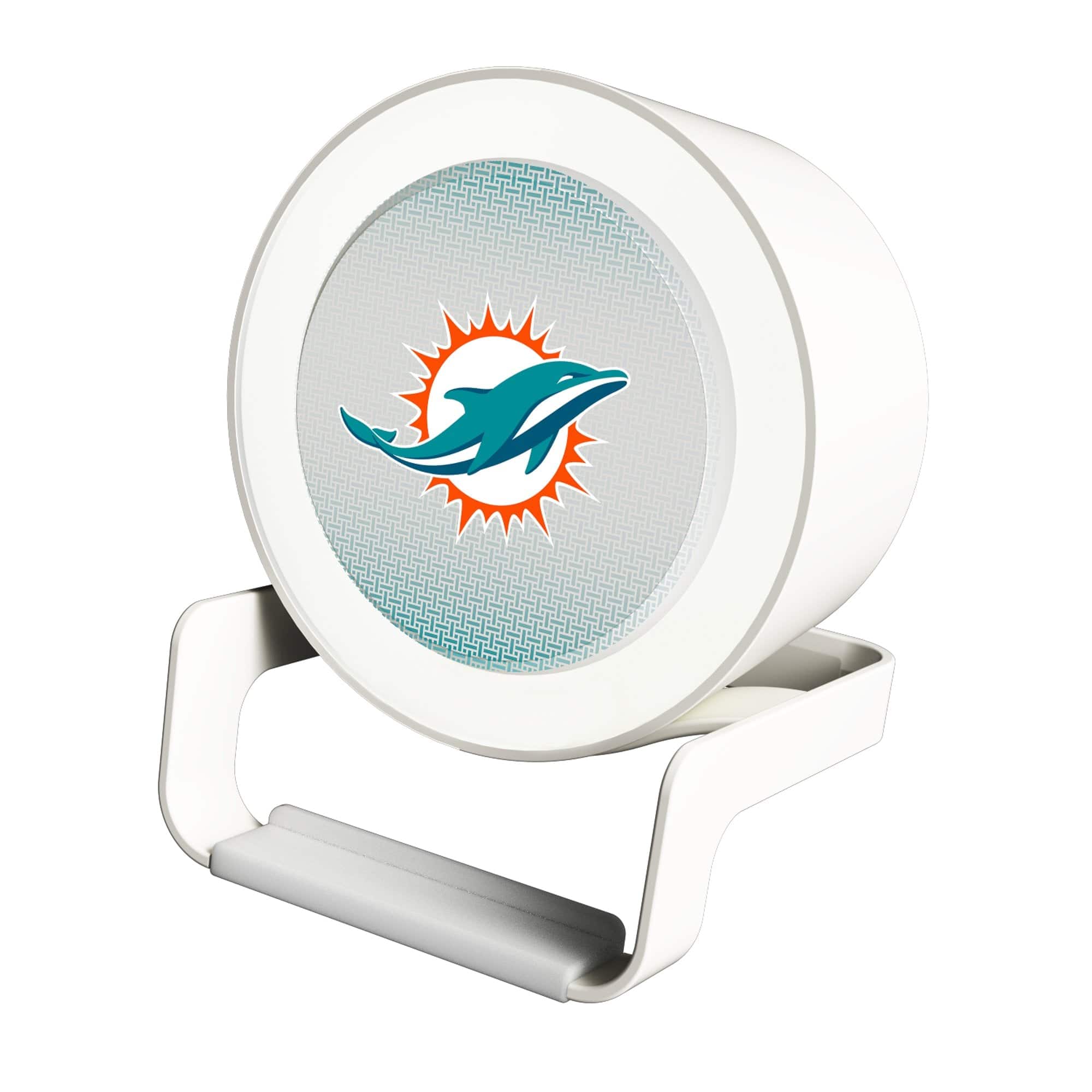 Keyscaper - Miami Dolphins Linen Print Nightlight Charger & Bluetooth Speaker - White