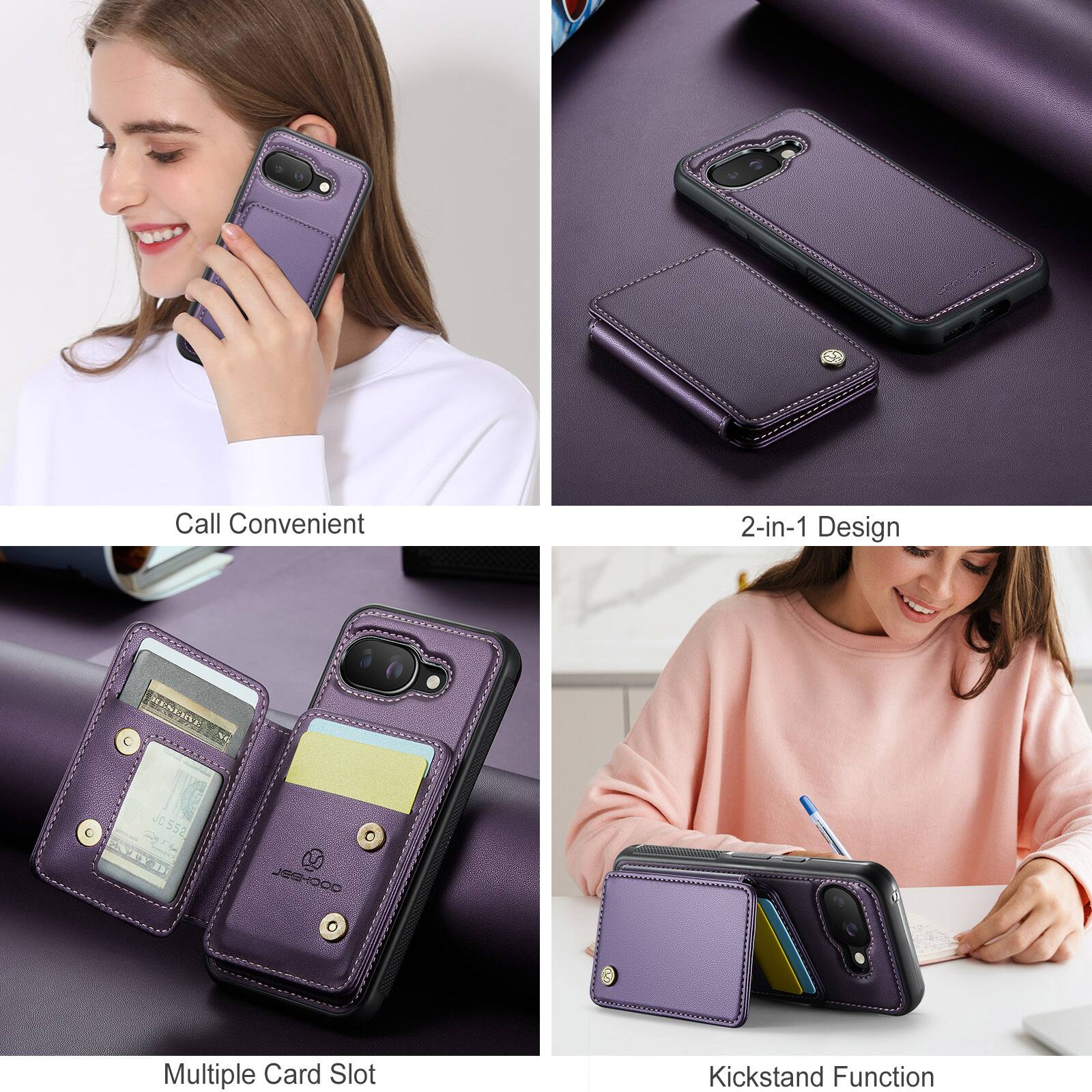 - Call Convenient
- 2-in-1 Design
- Multiple Card Slot
- Kickstand Function