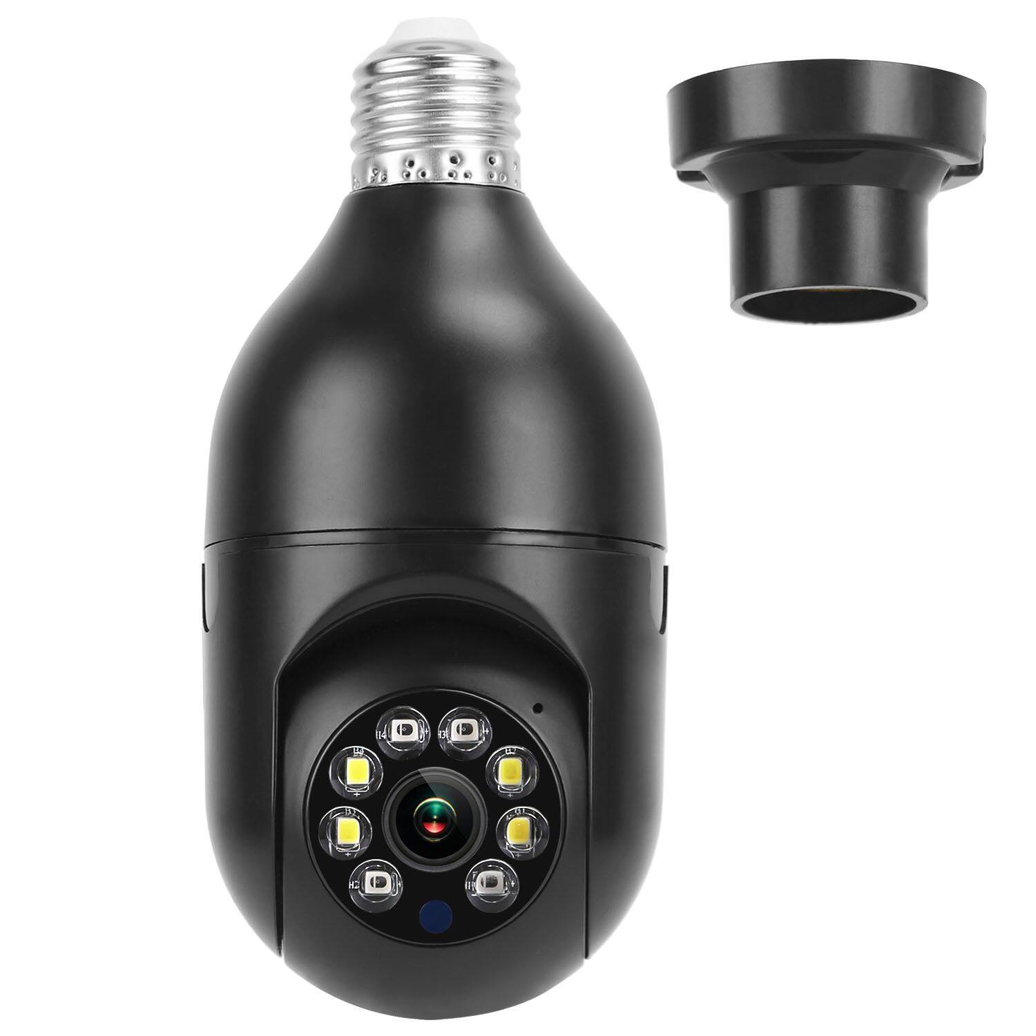 Front. Tiramisubest - E27 WiFi Bulb Camera 1080P FHD WiFi IP Pan Tilt Security Surveillance Camera.