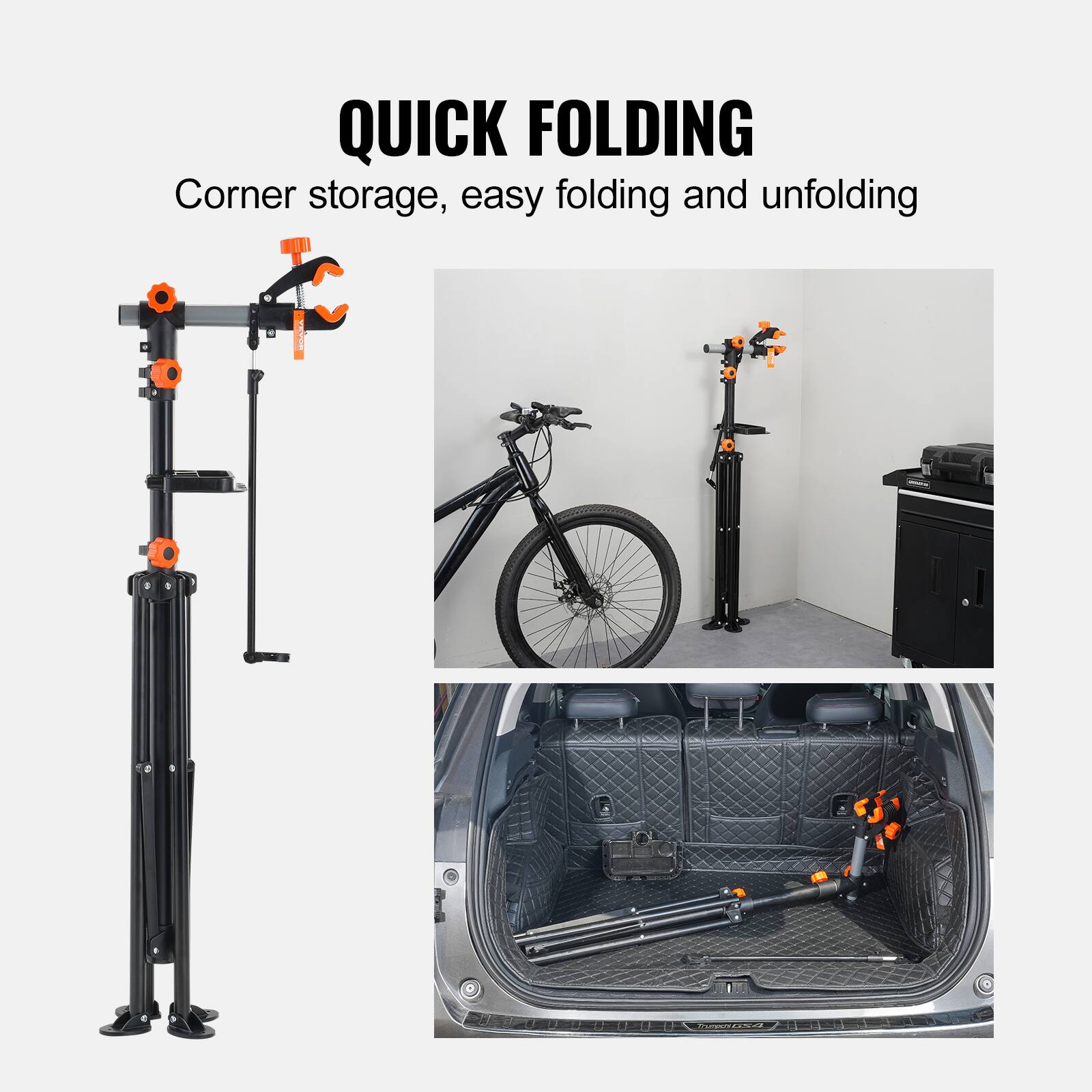 QUICK FOLDING  
Corner storage, easy folding and unfolding
