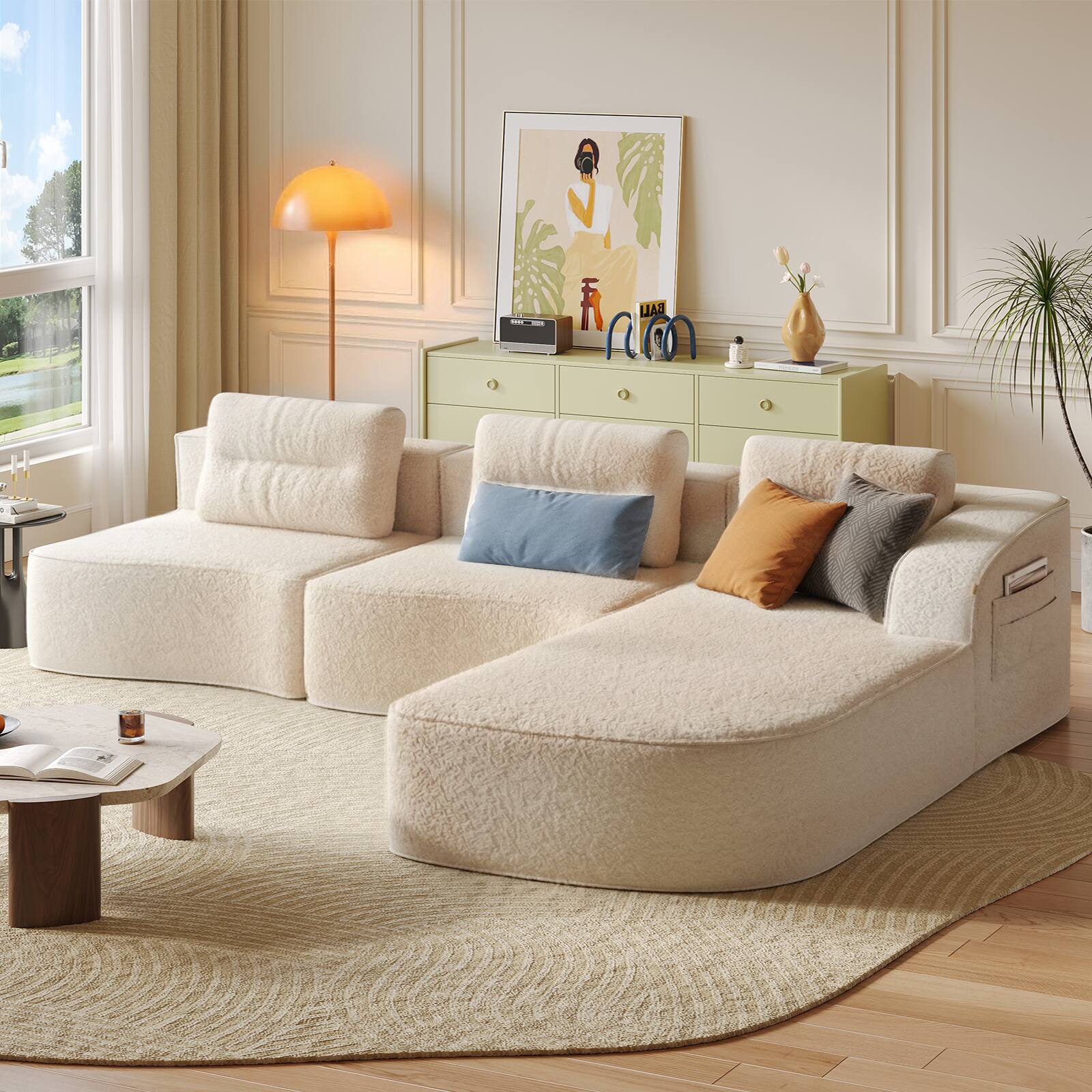 Right Chaise Off White