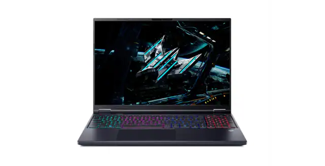 Front. Acer - Predator Helios Neo 16 AI 16" Gaming Laptop WQXGA Intel Core Ultra 9 275HX 32GB 2TB SSD RTX 5070 Ti PHN16-73-92X1.