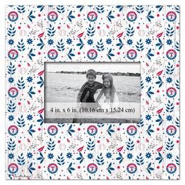 Fan Creations - Texas Rangers 10'' x 10'' Floral Pattern Frame - Multicolor