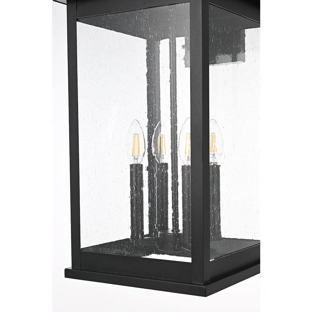 Alt View 2. Elegant Lighting - Ringgold 11 Inch Outdoor Wall Sconce In Black - Black.