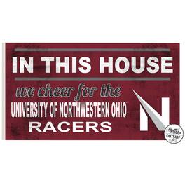 Jardine - Northwestern Ohio Racers 11'' x 20'' Indoor/Outdoor In This House Sign - Maroon