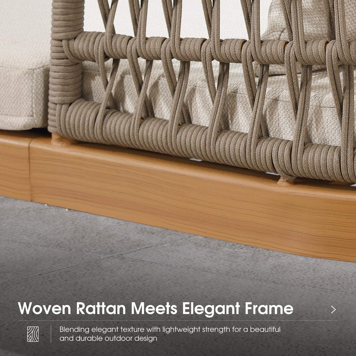Woven Rattan Meets Elegant Frame

Blending elegant texture with lightweight strength for a beautiful and durable outdoor design