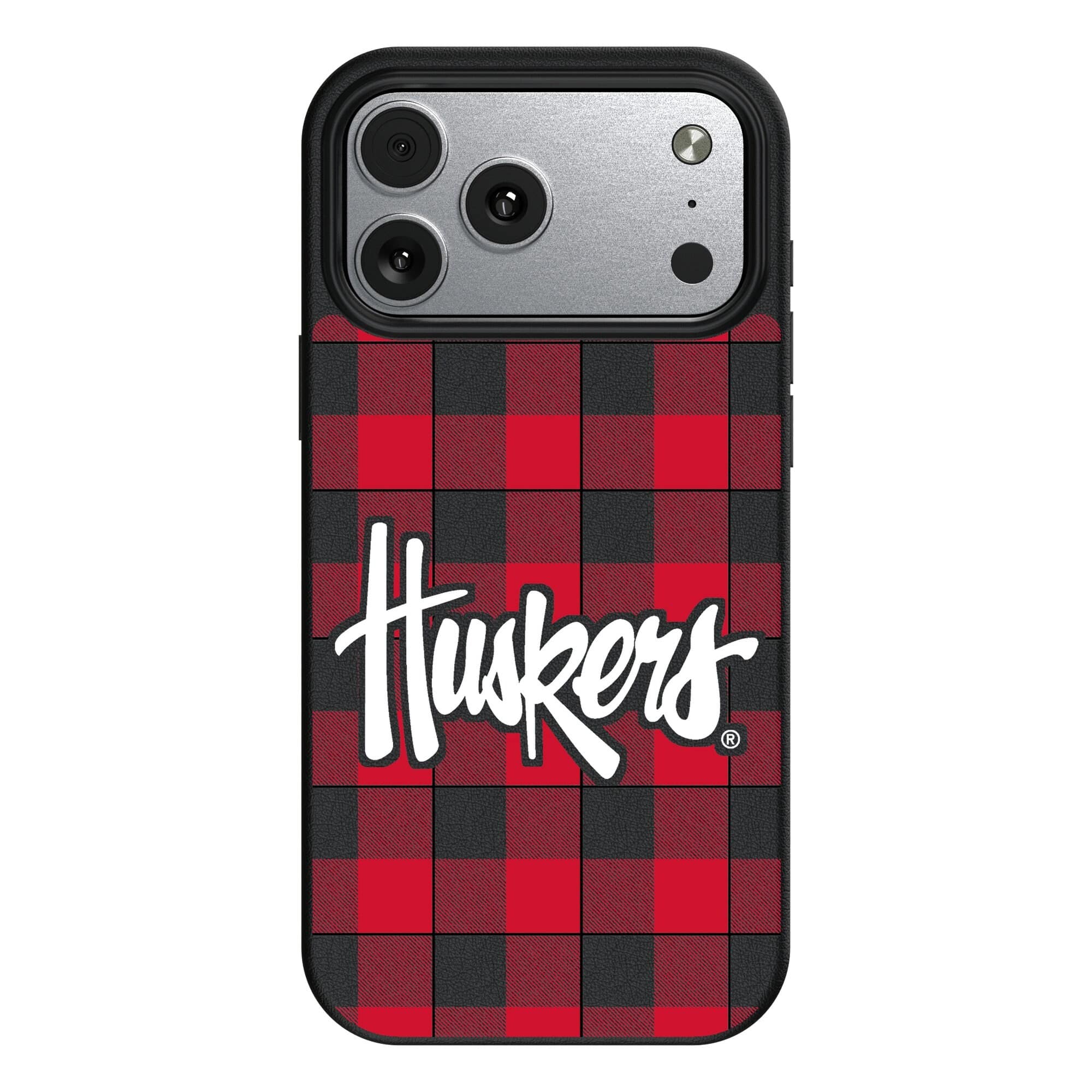 Keyscaper - NCAA - Nebraska Huskers Plaid Magnetic Bump iPhone Case - 17 - Black price history on PriceWatchPro