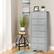Alt View 2. Costway - Costway 6 Drawer Chest Dresser Clothes Storage Bedroom Tall Furniture Cabinet - Grey.