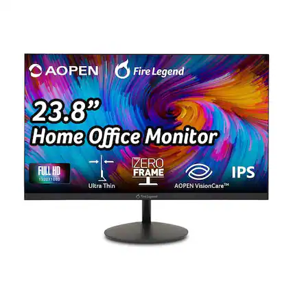 AOPEN Fire Legend 23.8" Home Office Monitor ZERO FULL HD FRAME IPS 1920X1080 Ultra Thin AOPEN VisionCare™ Fire Legend