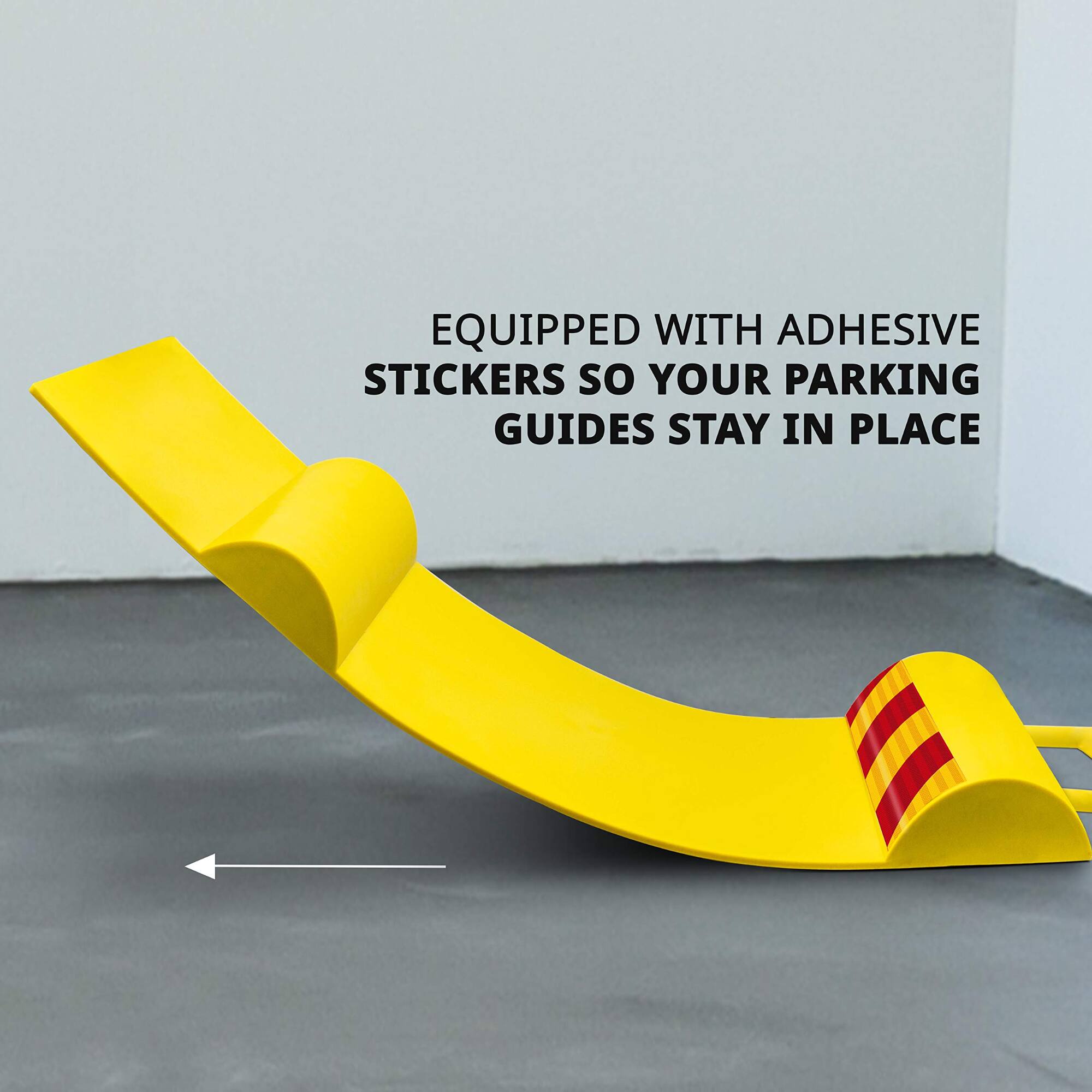 EQUIPPED WITH ADHESIVE STICKERS SO YOUR PARKING GUIDES STAY IN PLACE