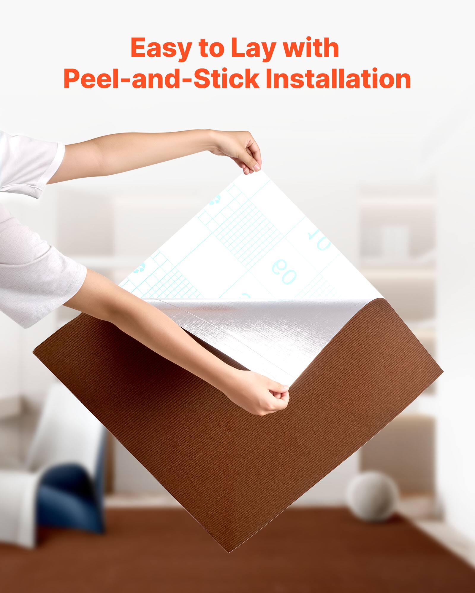 Easy to Lay with Peel-and-Stick Installation