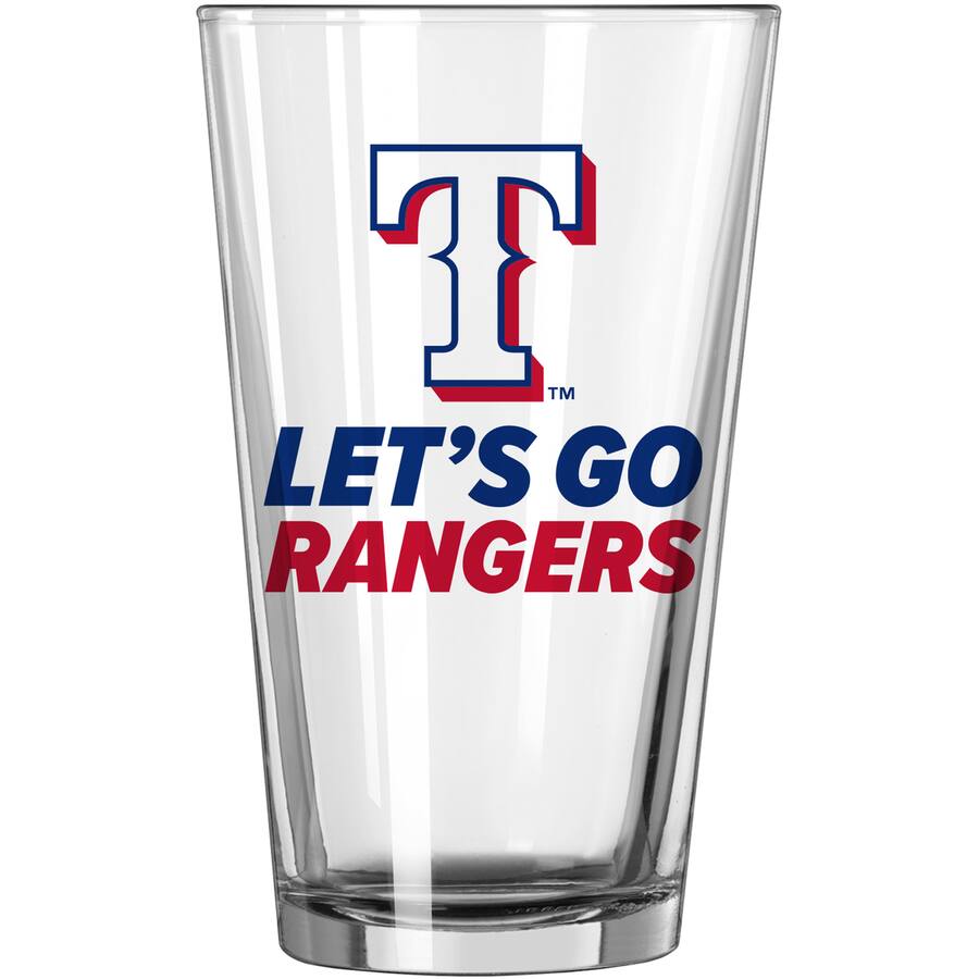 Logo Brands Texas Rangers 16oz. Team Slogan Pint Glass Multicolor ...