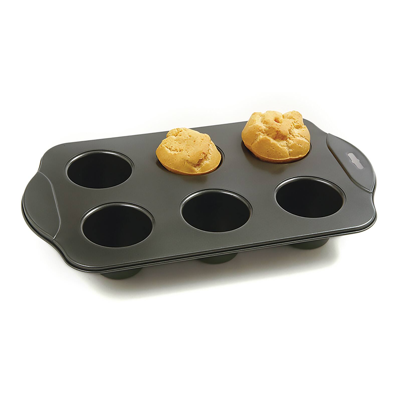 Alt View 1. Norpro - Nonstick Linking Popover Pan, Small, 6-Well Mini Popover Tray - Black.