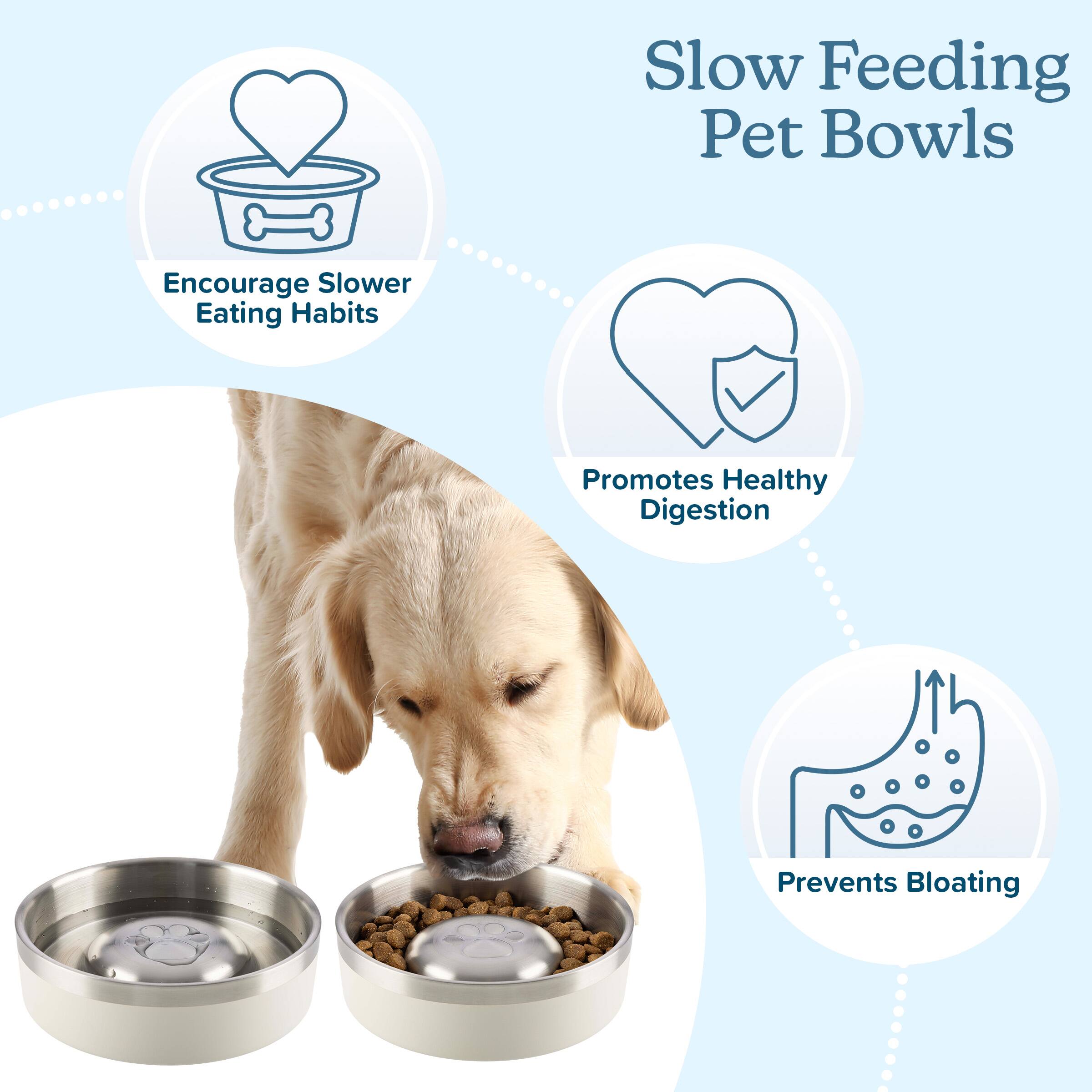 Slow Feeding Pet Bowls

- Encourage Slower Eating Habits
- Promotes Healthy Digestion
- Prevents Bloating