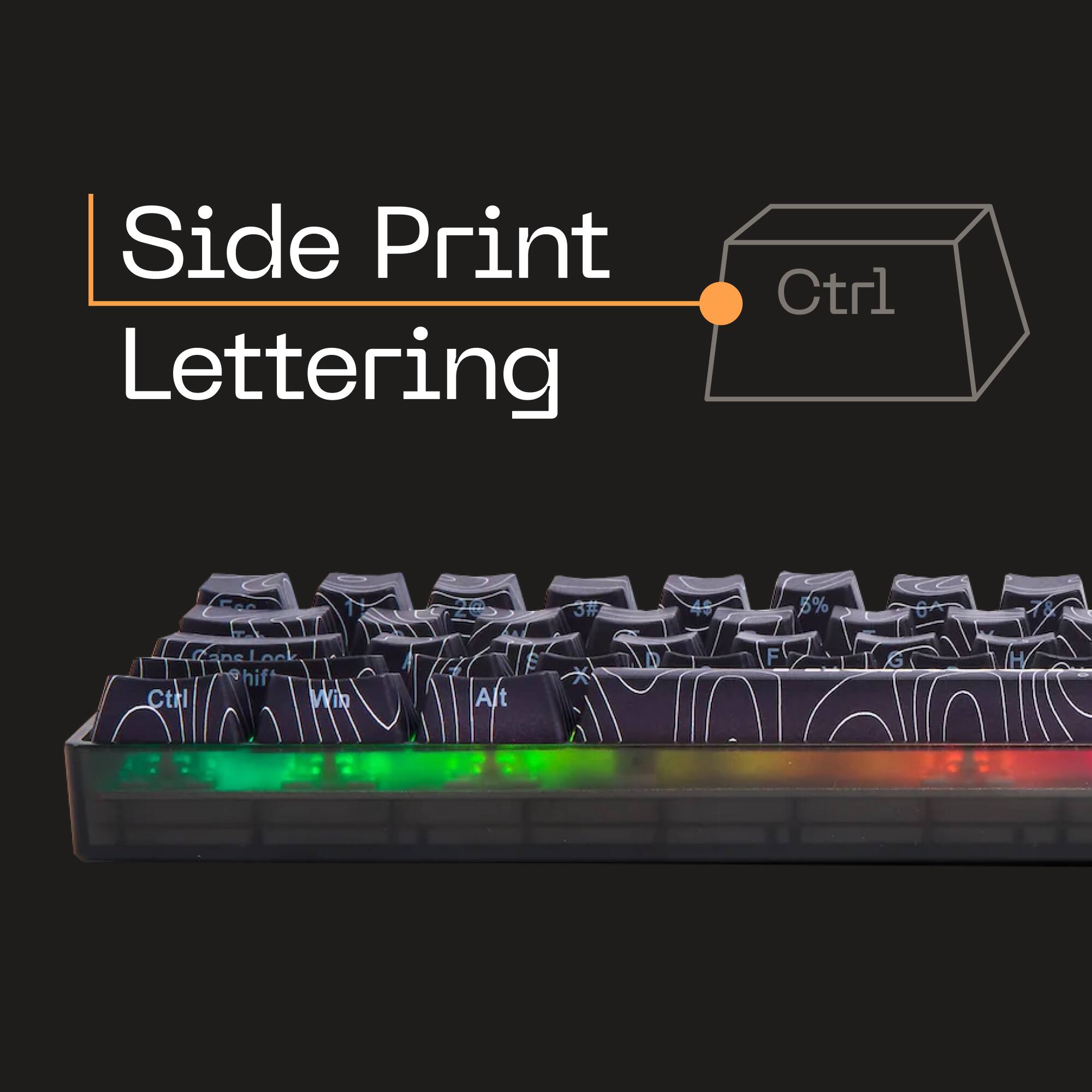 Side Print Lettering Ctrl 0P 3# 48 5% 6A 78 Can't 2 hif Ctrl Win Alt * M F G A