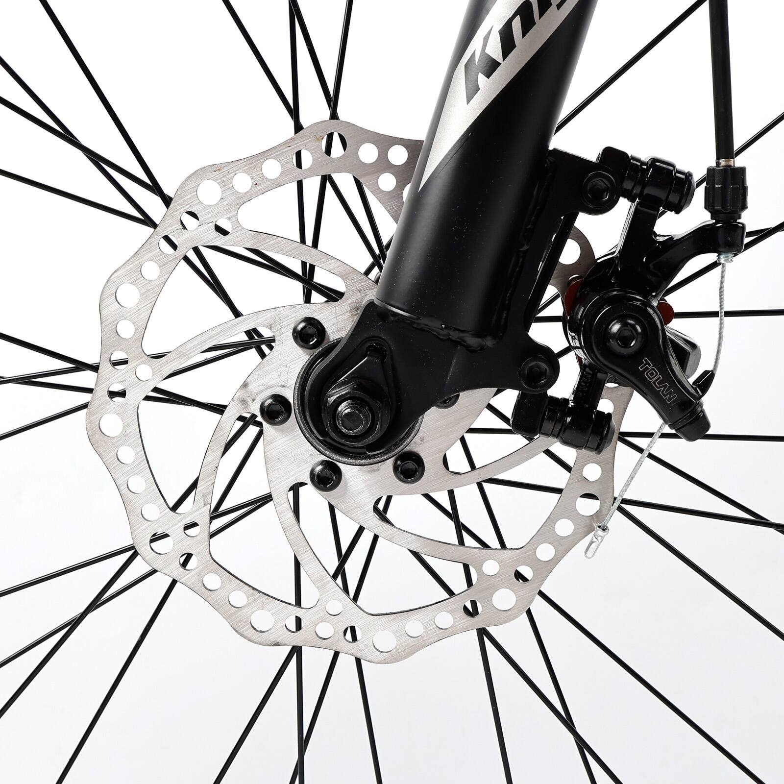 Alt View 8. Topteng - 29" Mountain Bike for Adults - 21 Speed with Dual Disc Brakes, Front Suspension, High Carbon Steel Frame, Matte Green - Matte Green.