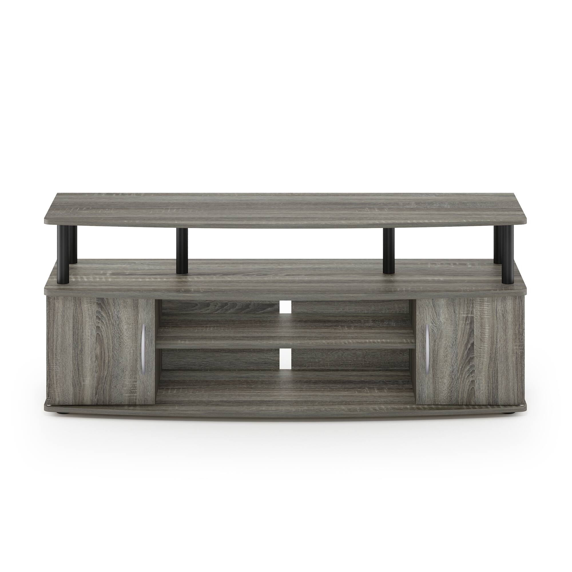 Alt View 2. Furinno - JAYA Large Entertainment Center Hold up to 55-IN TV - French Oak/Black.