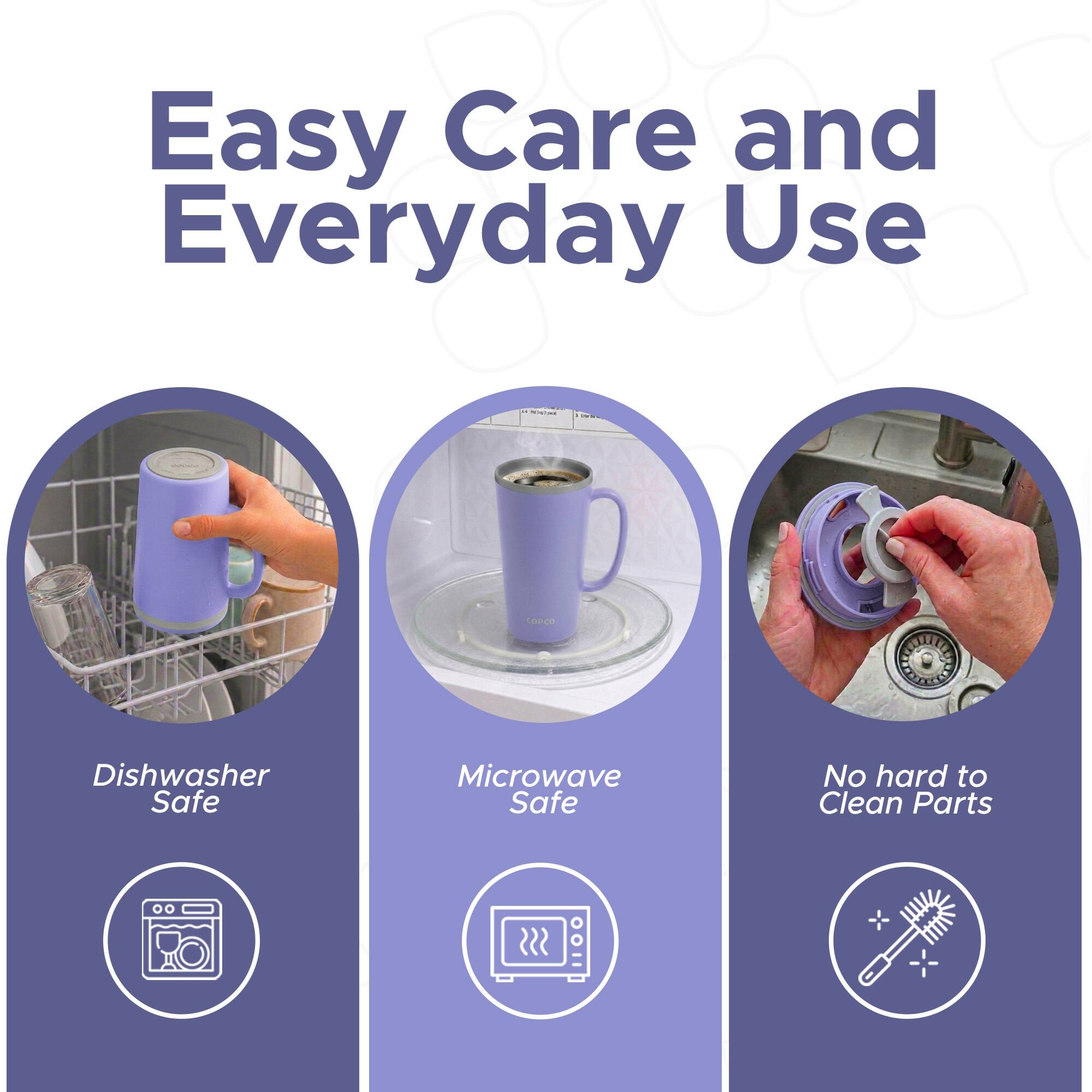Easy Care and Everyday Use  
Dishwasher Safe  
Microwave Safe  
No hard to Clean Parts