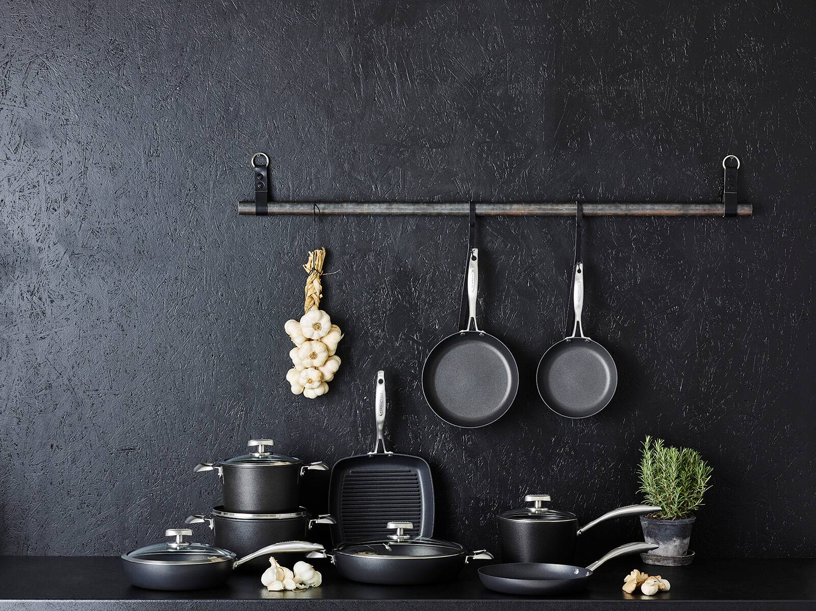 Alt View 4. Scanpan - Pro IQ 4.25 Quart Covered Chef Pan, 12.5 Inch - Black.