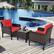 Alt View 3. Costway - 3PCS Outdoor Rattan Conversation Set Patio Furniture Cushioned Sofa Chair - Red.