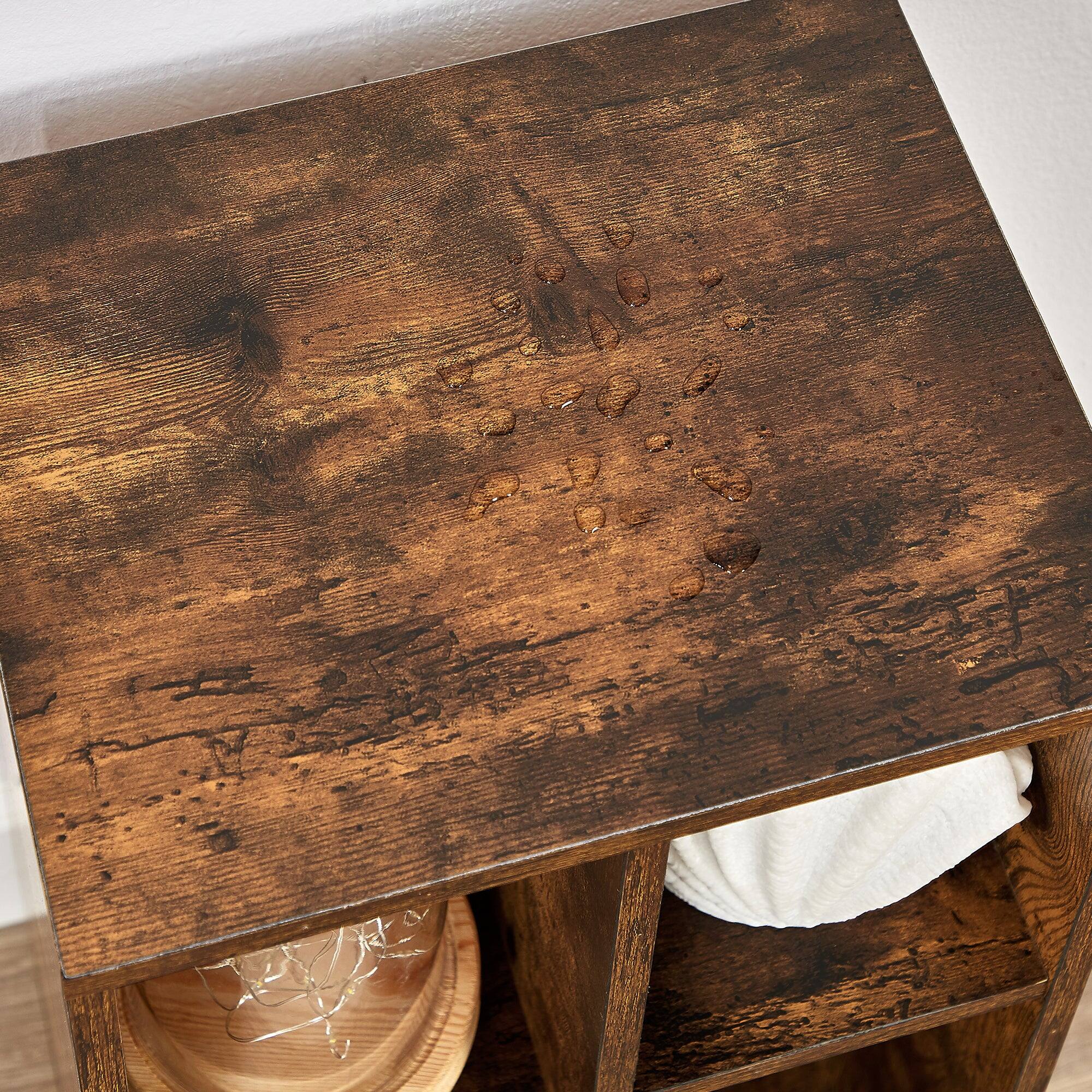 Alt View 1. Vecelo - Modular Cube Bookshelf  - Customizable Storage Shelves for  Books, Heavy Duty Anti-Tip Bookcase - Brown.