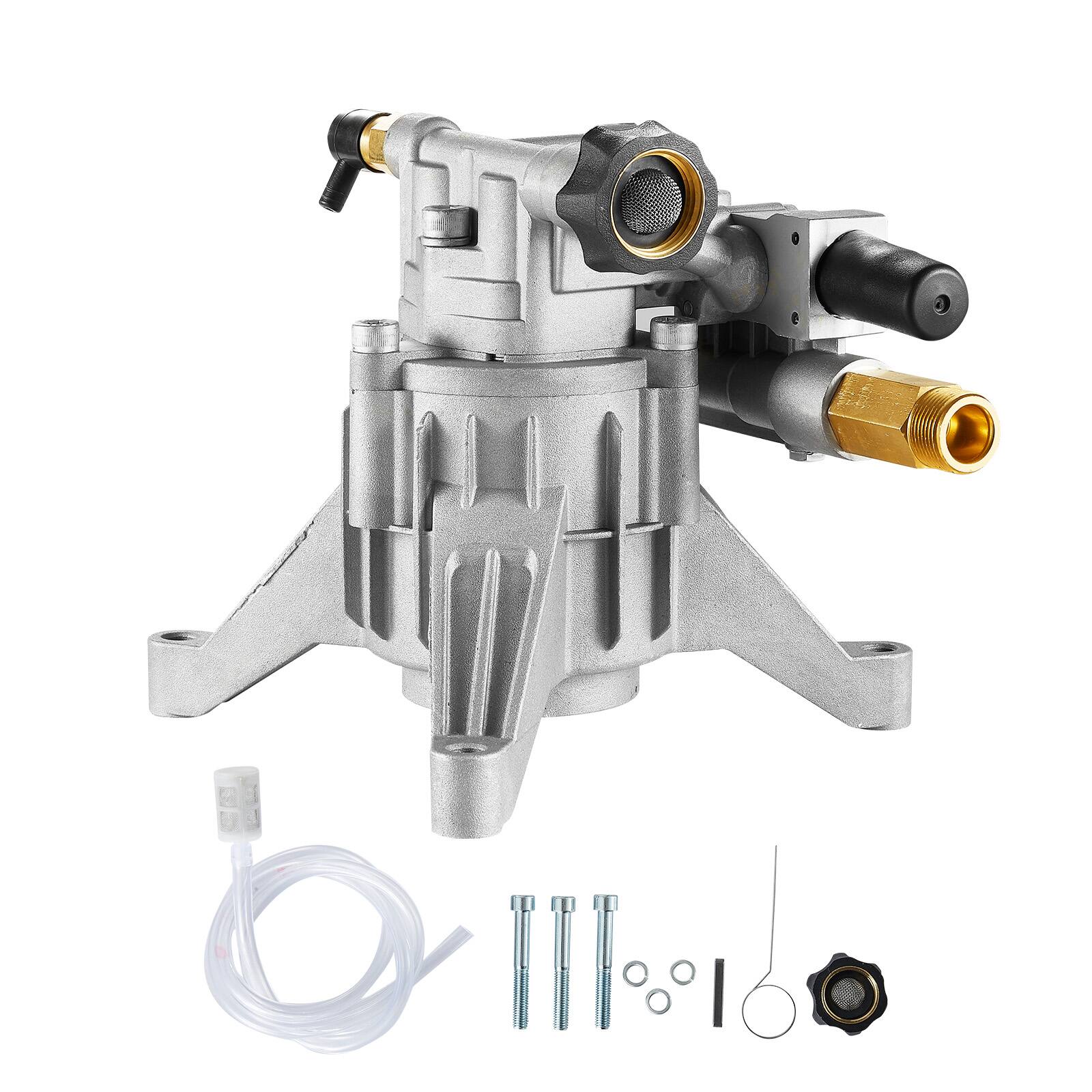 Front. VEVOR - Pressure Washer Pump, 7/8" Shaft Vertical, 2400 PSI, 2.5 GPM, Replacement Power Washer Pumps Kit with Hardware - Silver.
