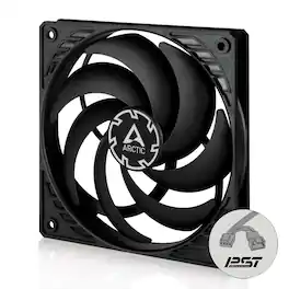 Arctic - P12 Slim PWM PST - 120 mm Case Fan with PWM Sharing Technology (PST) - Black