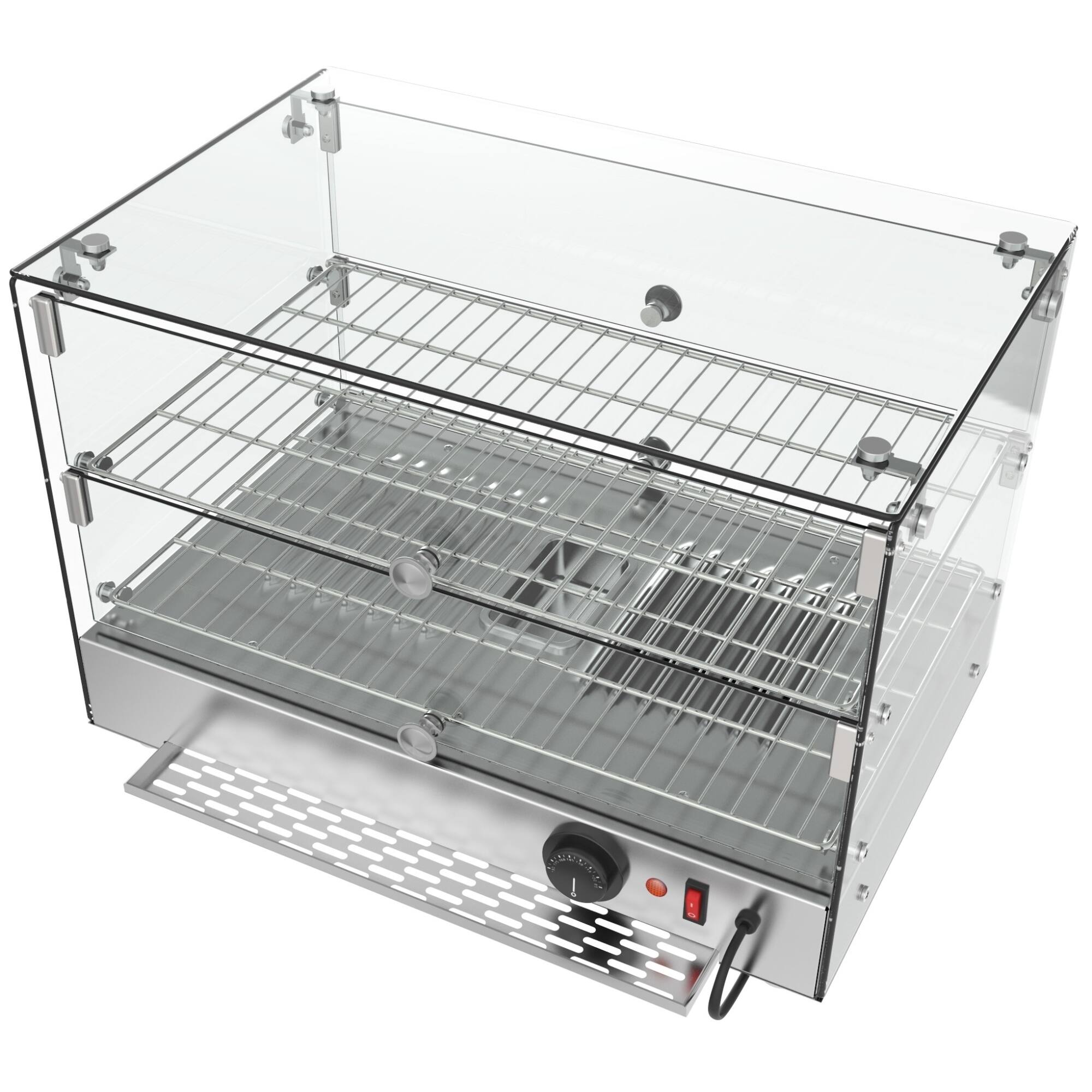 Alt View 1. Koolmore - 22 in. Glass Countertop Display Warmer, 1.7 cu. ft. HDC-1.7C. - Silver.