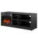 Left. Ameriwood Home - Noble Asymmetrical 55“ TV Stand w/Fireplace - Black Oak.