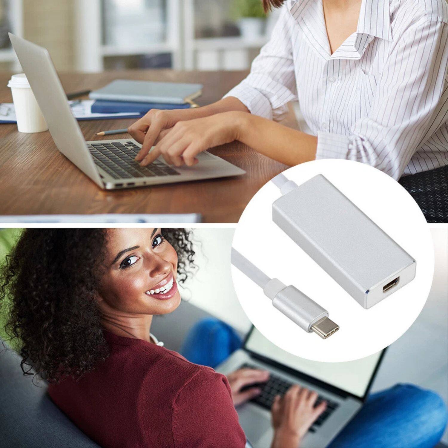 Left. Stock Preferred - USB-C to Mini DisplayPort Adapter Cable – USB 3.1 Type-C to MiniDP Converter for MacBook Air/Pro, Android Devices.