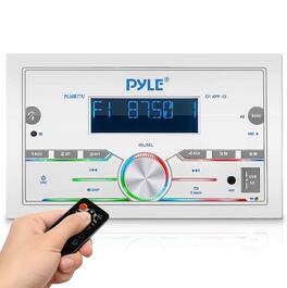 PYLE - Marine Stereo, Bluetooth, USB/SD, 300W - Black
