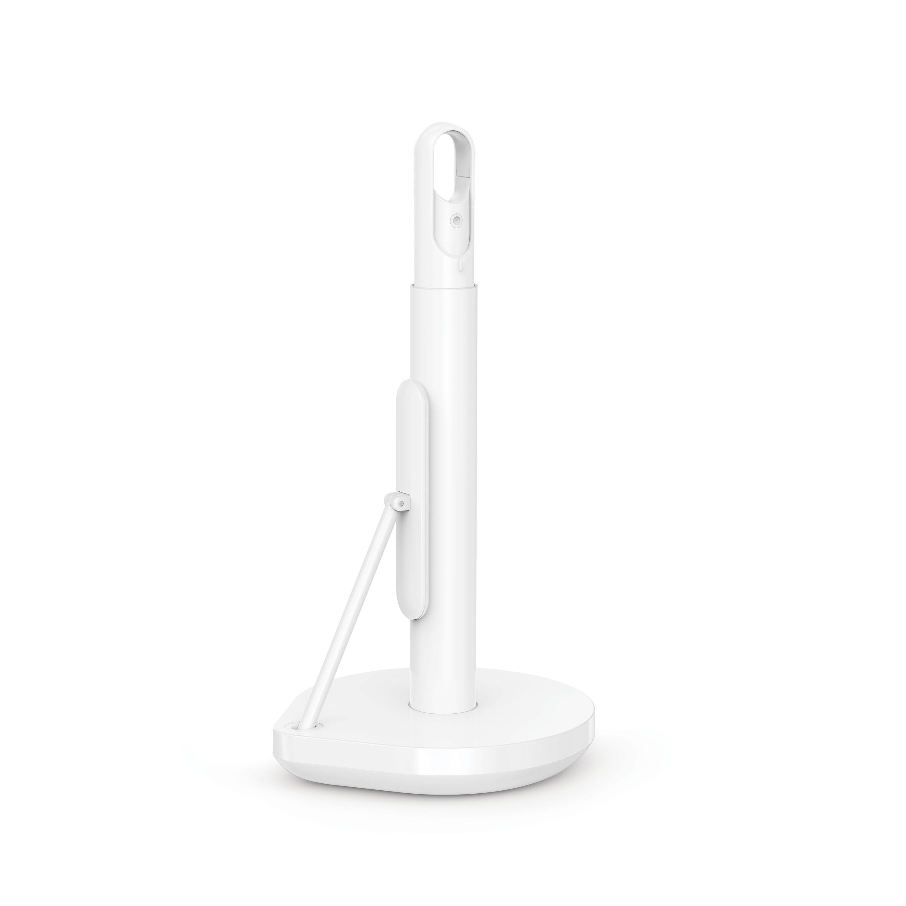 Alt View 3. simplehuman - paper towel holder with spray, white - White.
