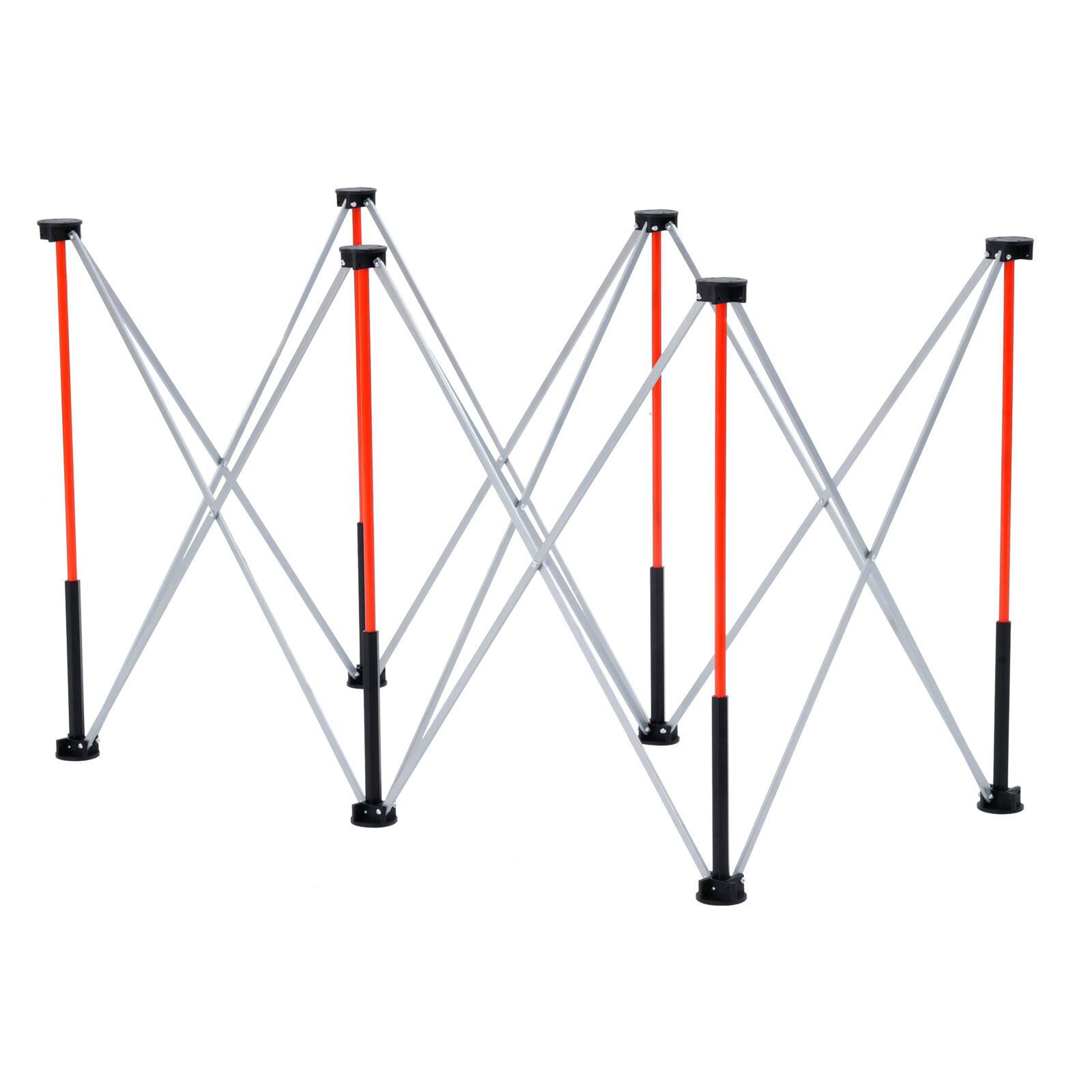 Alt View 5. VEVOR - Portable Folding Workstand, 4.15 x 2.18 ft Collapsible Workbench, 2500 lbs Weight Capacity - Orange.